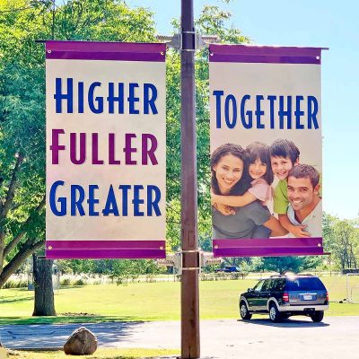 Outdoors banner for St. Dennis Parish